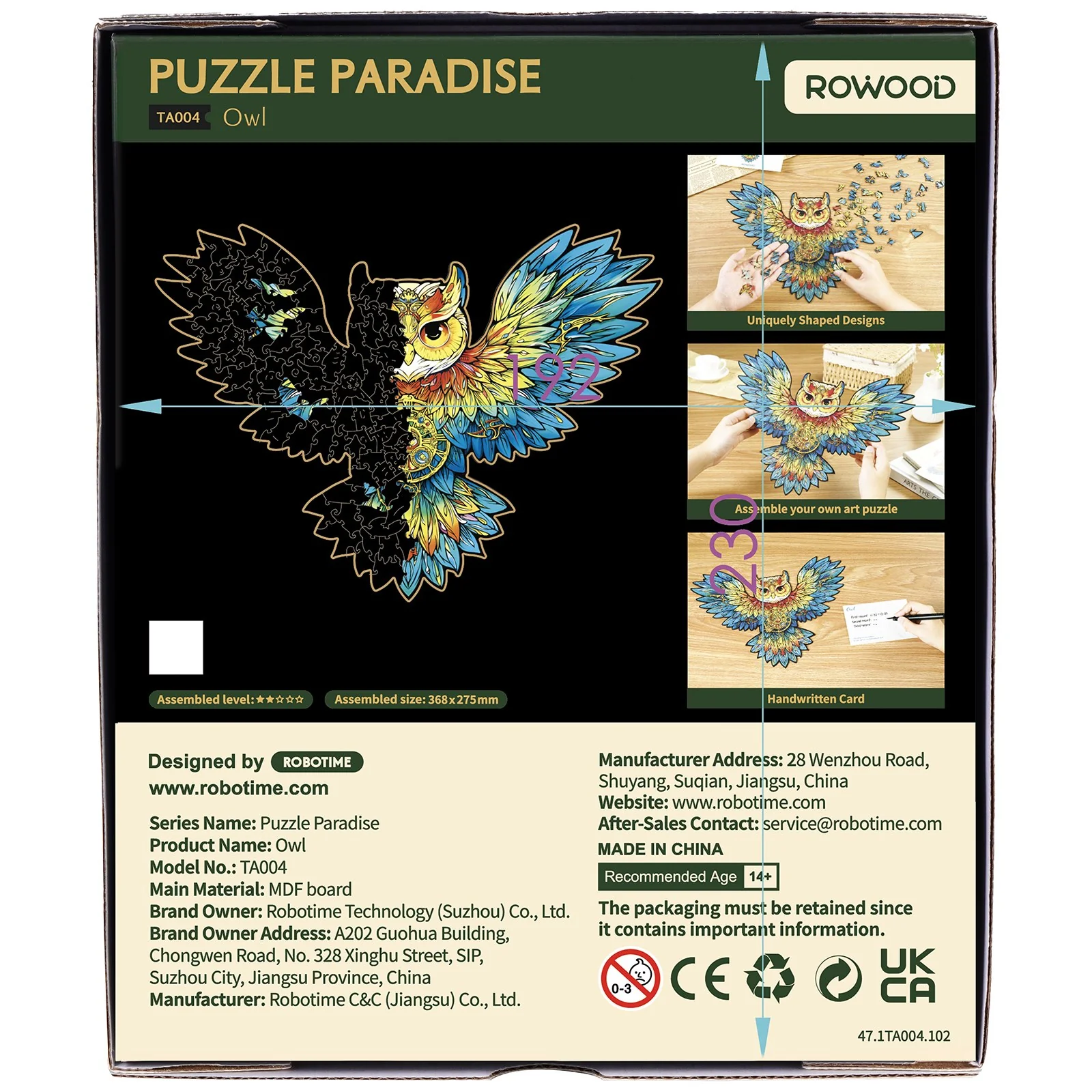 Robotime Owl TA004 - Image 3