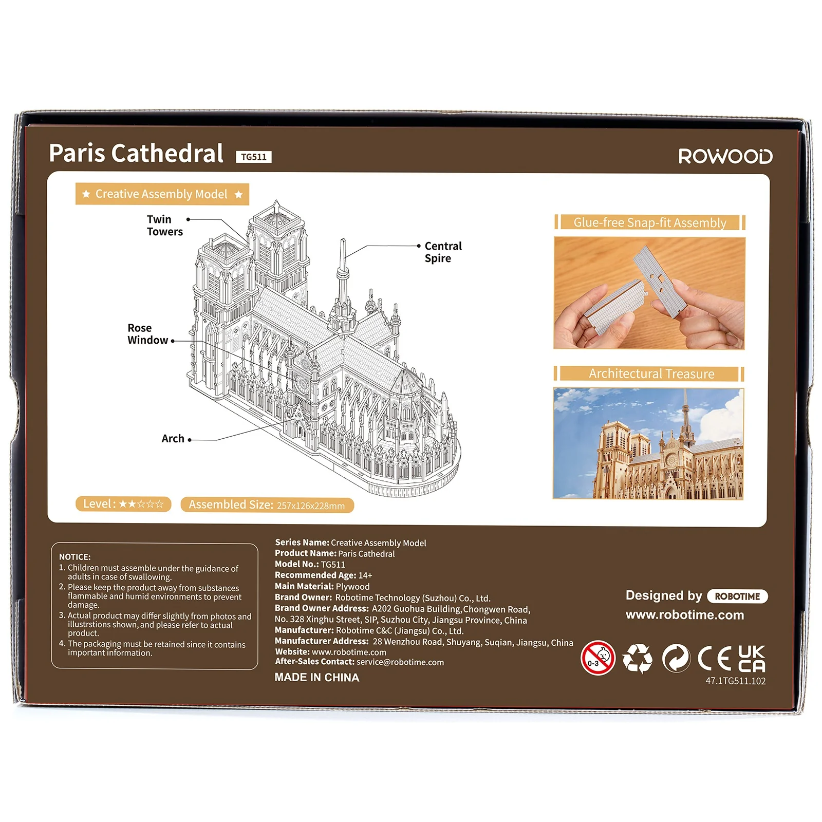 Robotime Paris Cathedral TG511 - Image 3