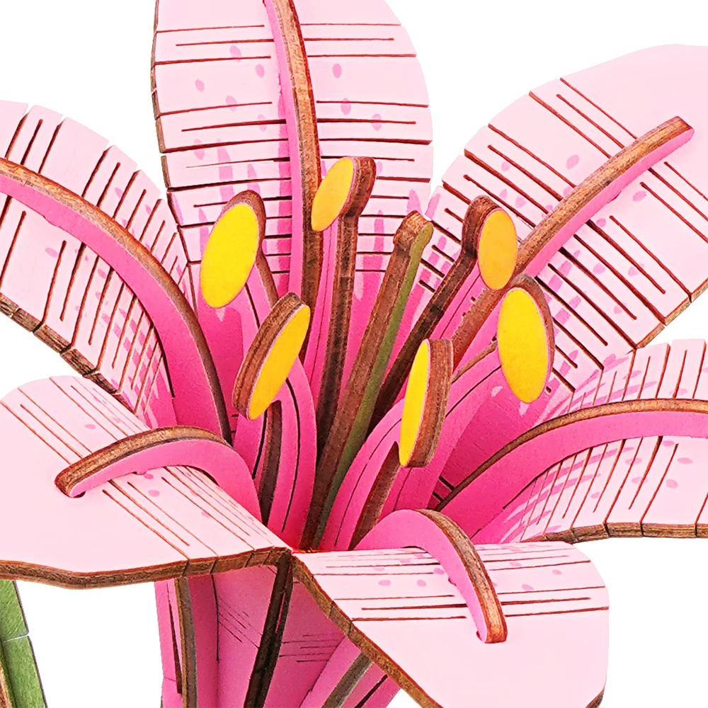 Robotime Pink Lily / Roze Lelie TW071 - Image 5