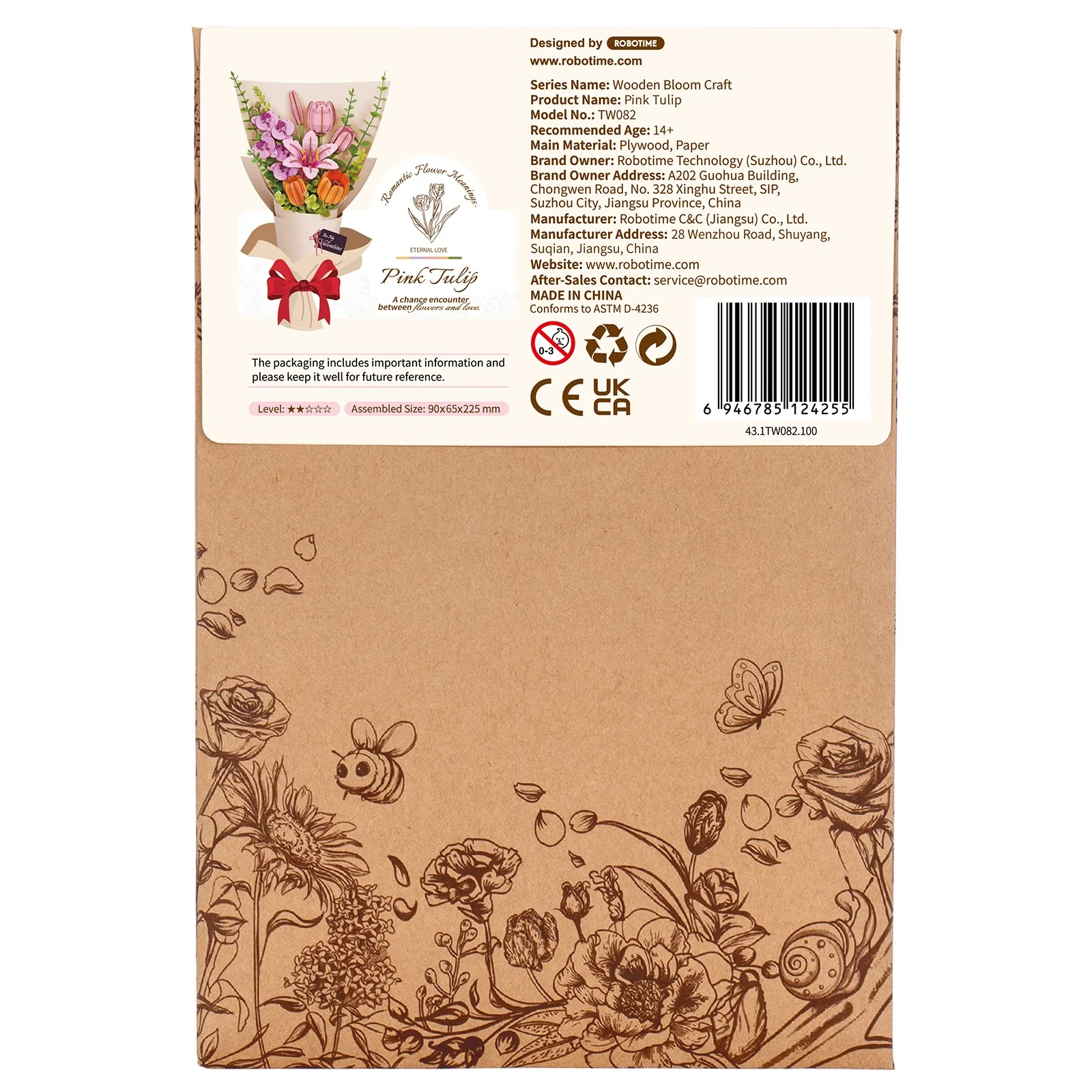 Robotime Pink Tulip / Roze Tulp TW082 - Image 3
