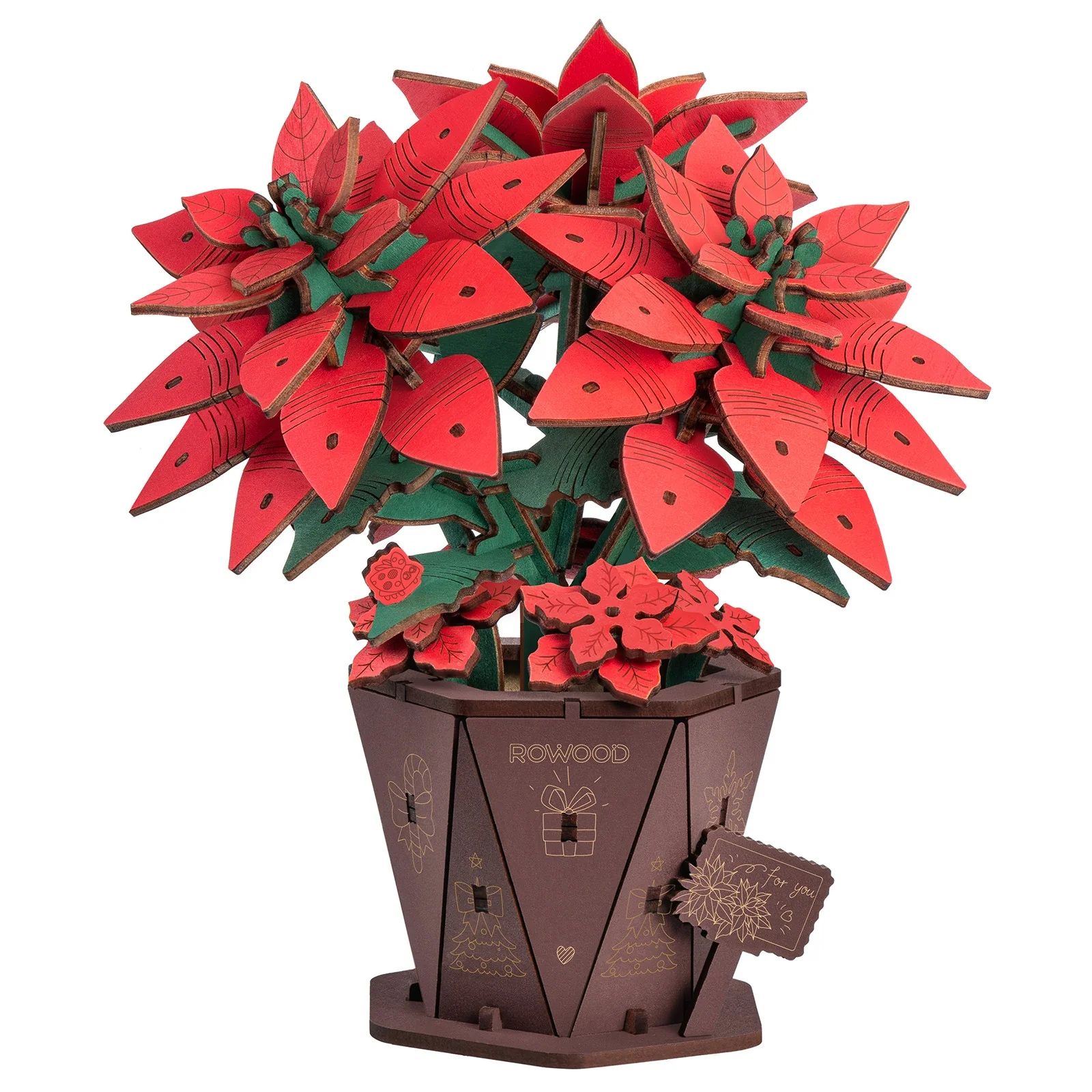 Robotime Kerstster (Poinsettia) TF001