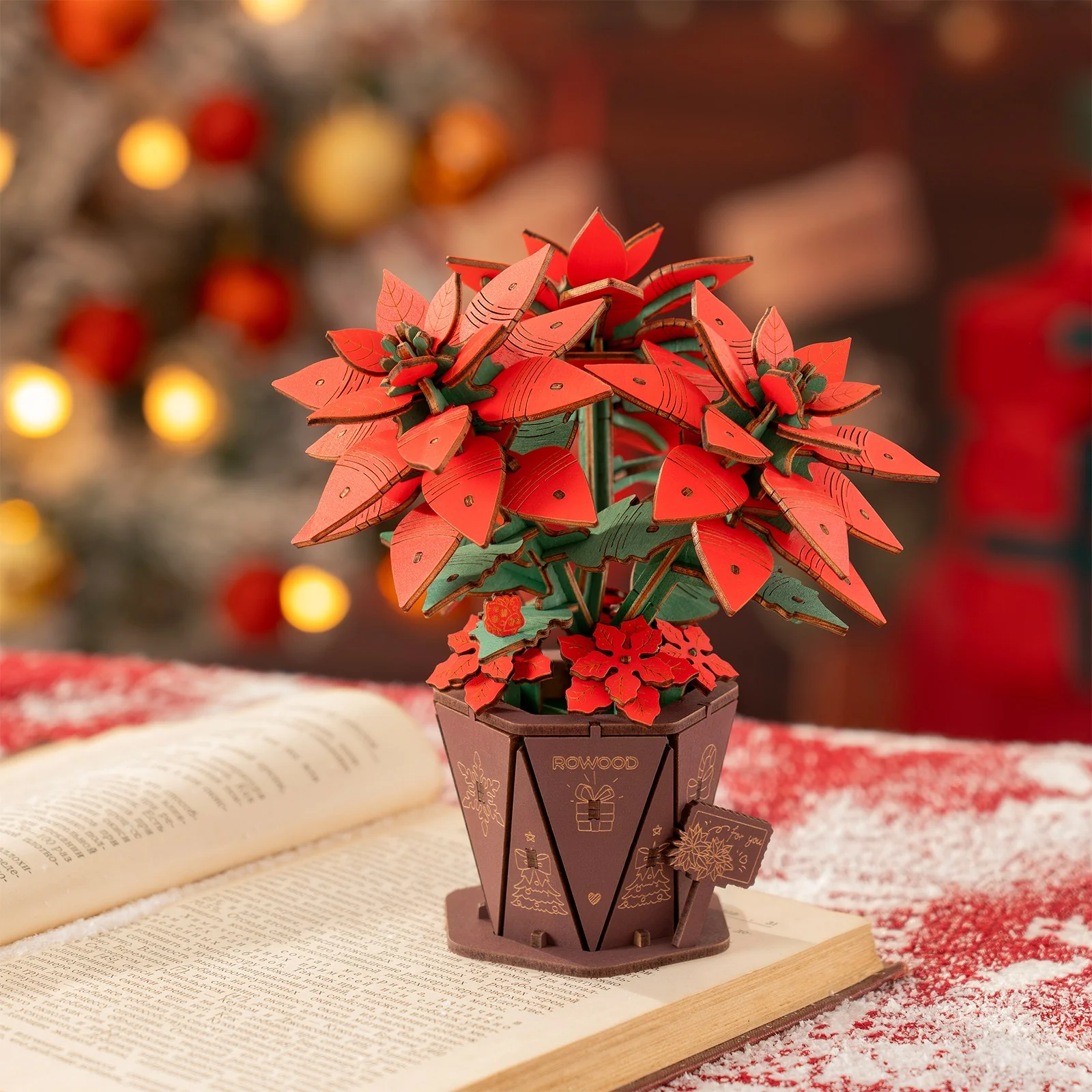 Robotime Kerstster (Poinsettia) TF001 - Image 7