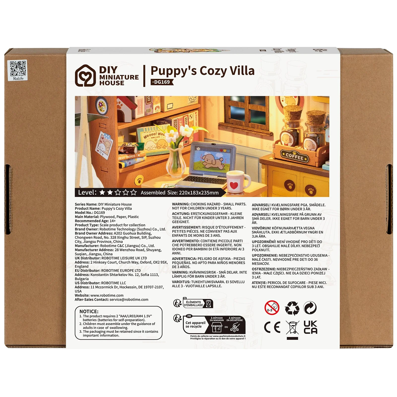 Robotime Puppy's Cozy Villa DG169 - Image 3