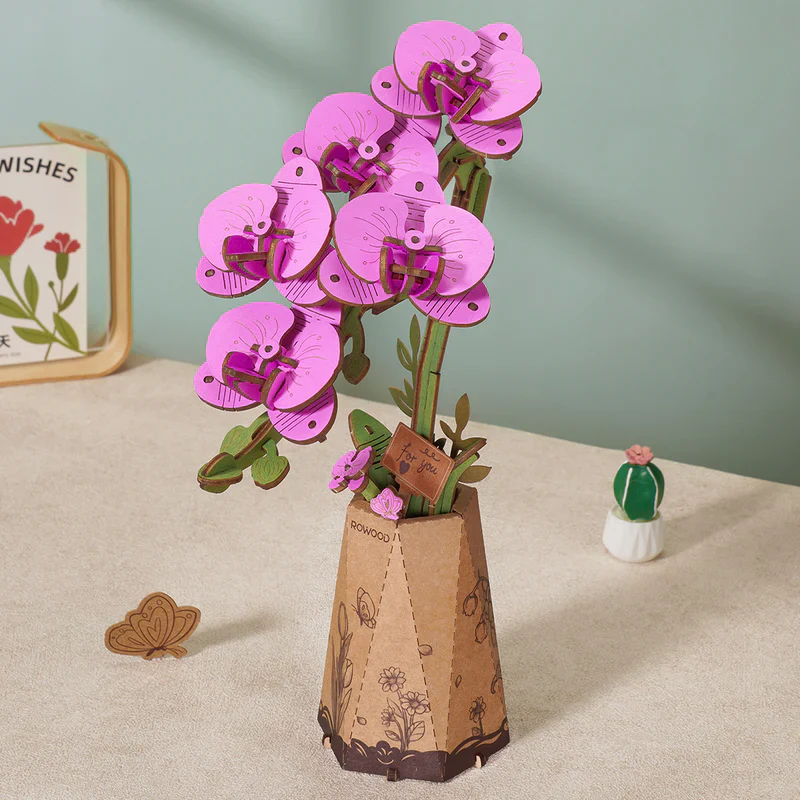 Robotime Purple Moth Orchid / Paarse Orchidee TW091 - Image 7