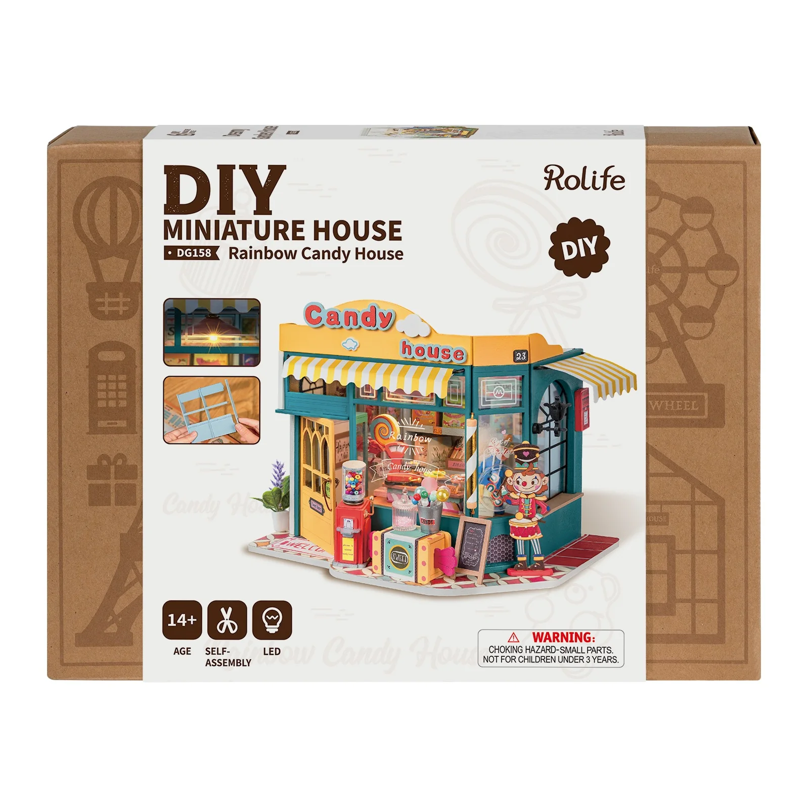 Robotime Rainbow Candy House DG158 - Image 2