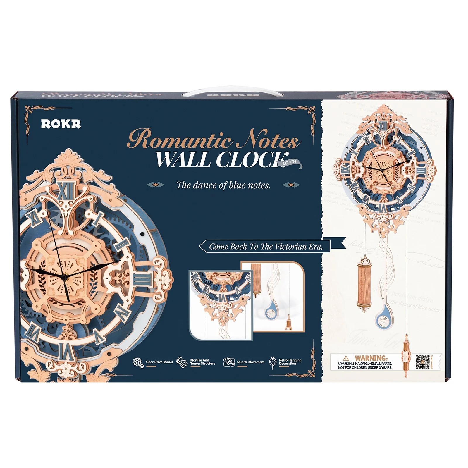 Robotime Romantic Notes Wall Clock LC701 - Image 2