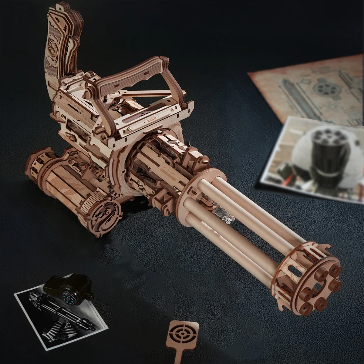 Robotime Rotating-Barrel Machine Gun LQA01 - Image 9