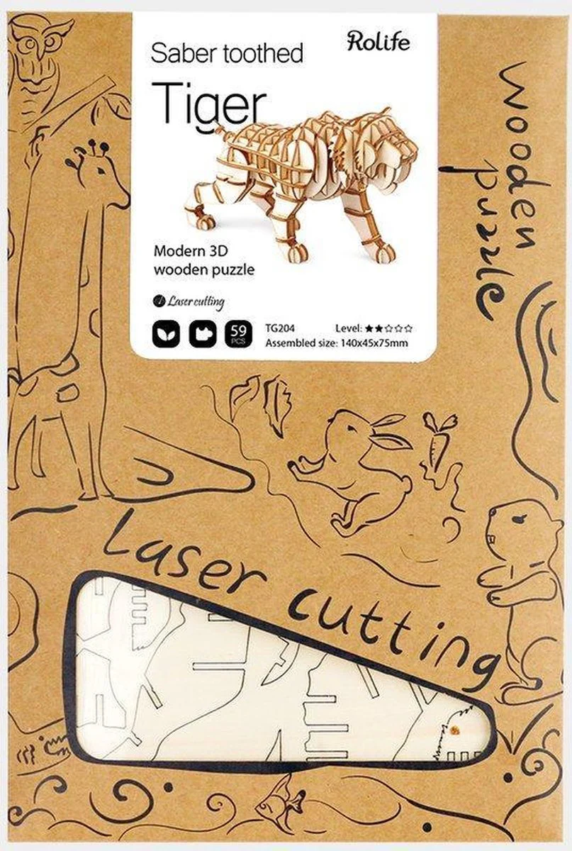 Robotime Saber Toothed Tiger TG204 - Image 2