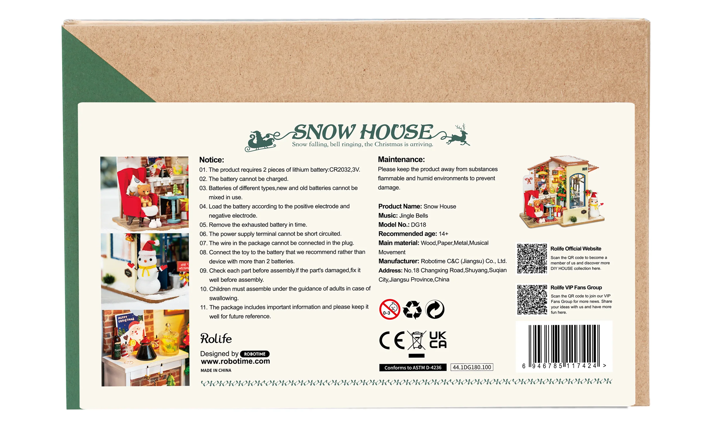 Robotime Snow House DG18 - Image 3
