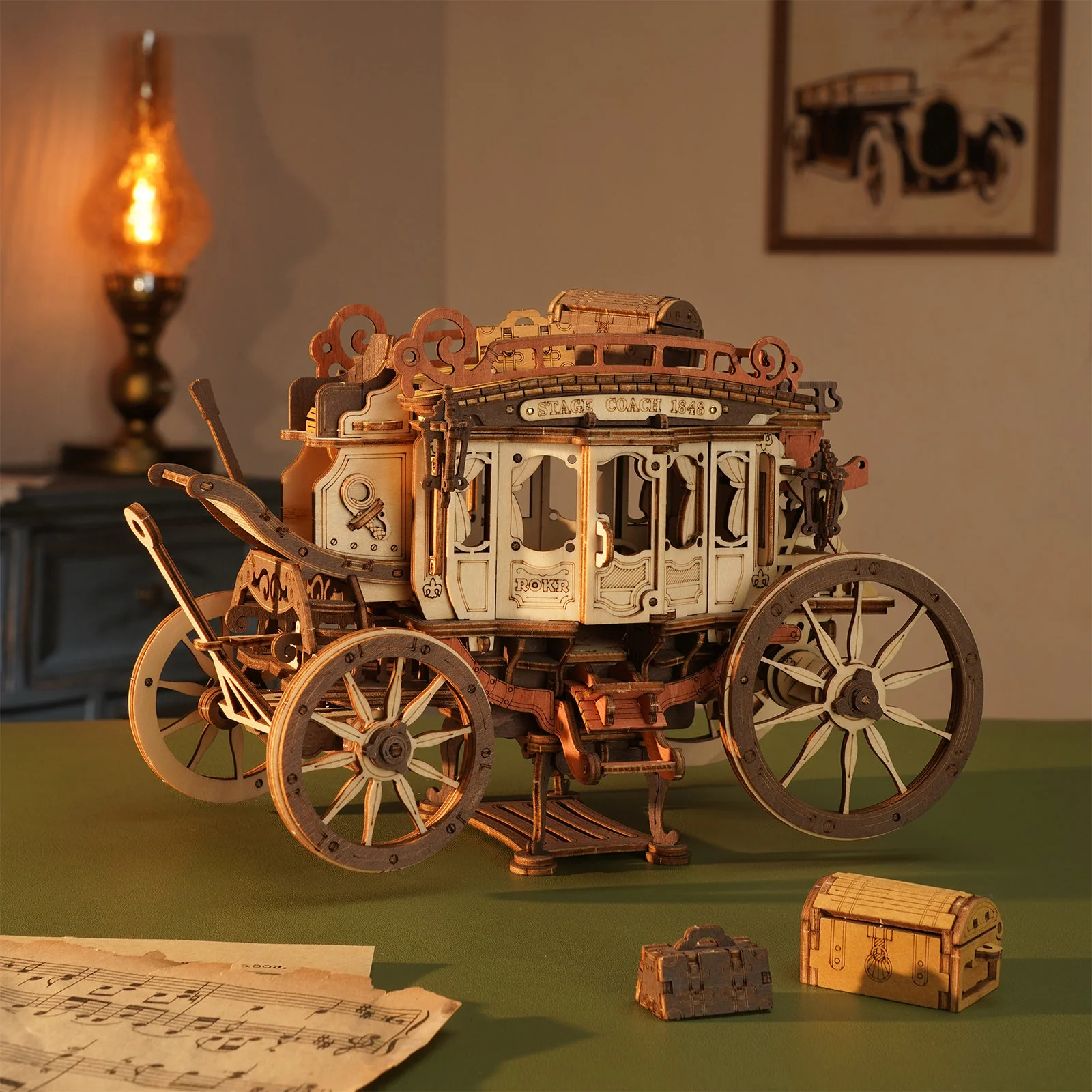 Robotime Stagecoach Music Box AMKA1 - Image 6