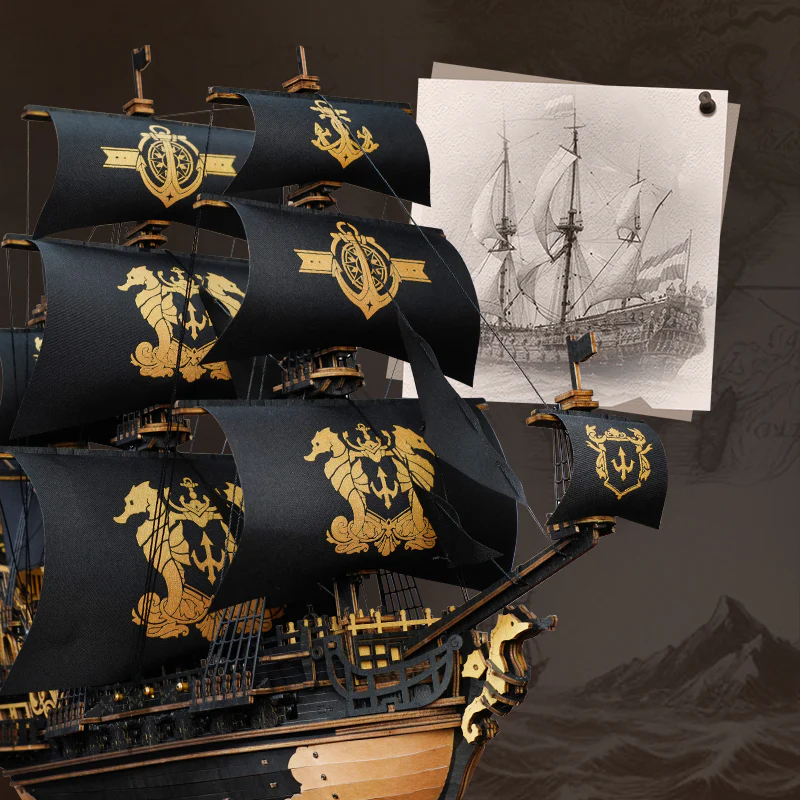 Robotime The Seahorse Barque MCB02 - Image 8