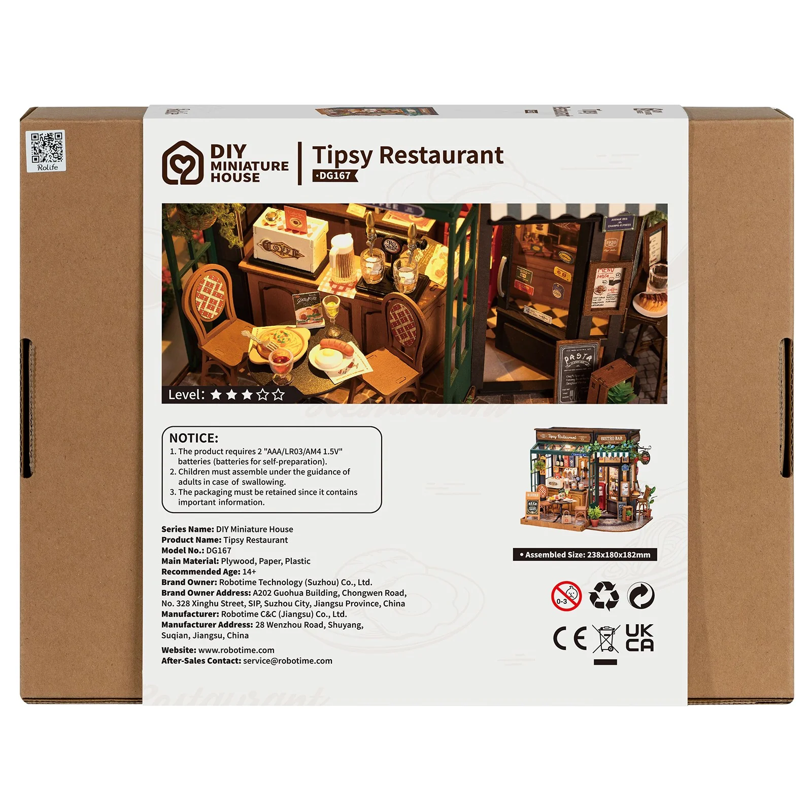 Robotime Tipsy Restaurant DG167 - Image 3