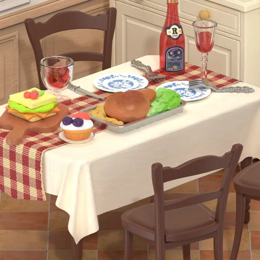 Robotime Warm Dining Room DW015B - Image 4