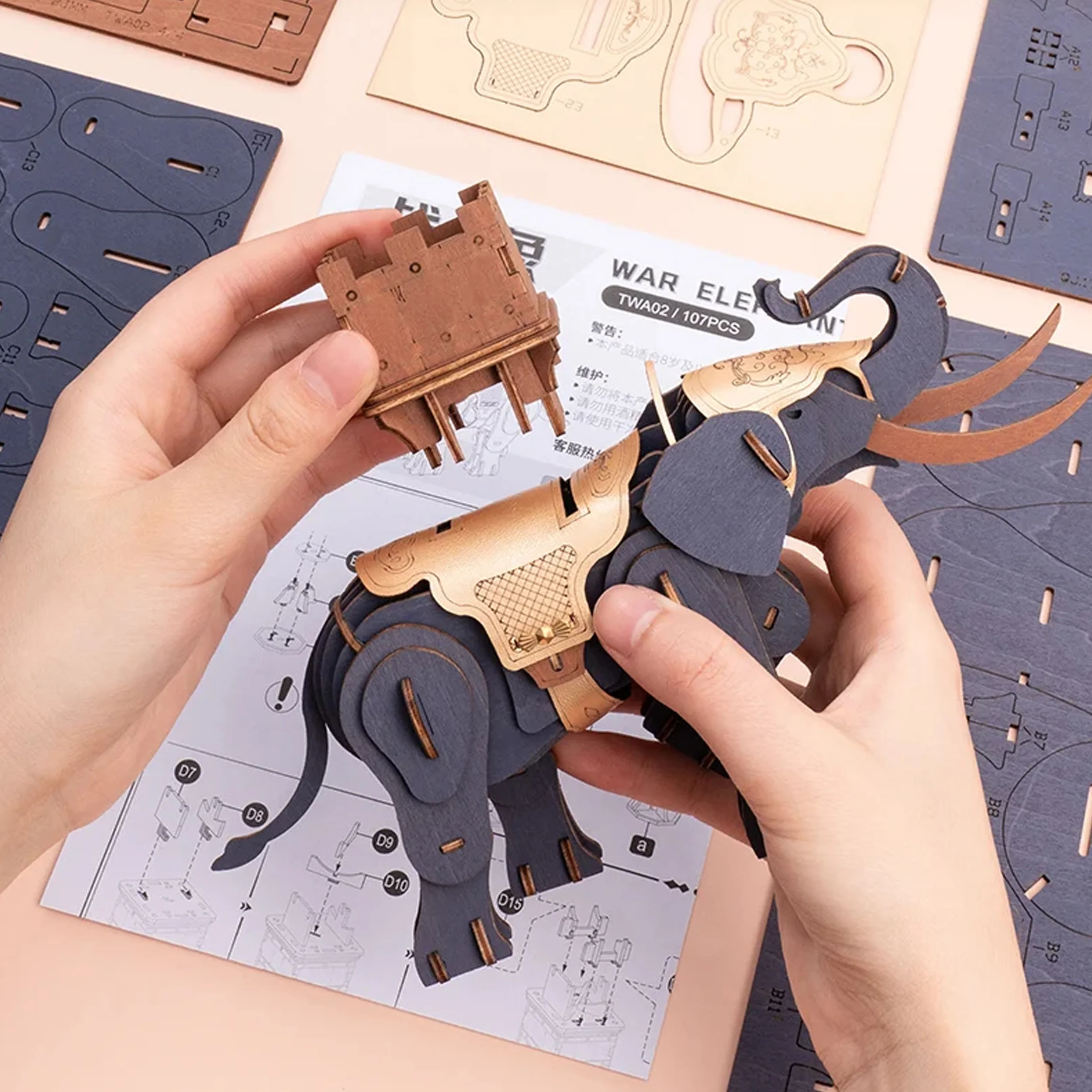 Robotime Warrior Elephant TWA02 - Image 3