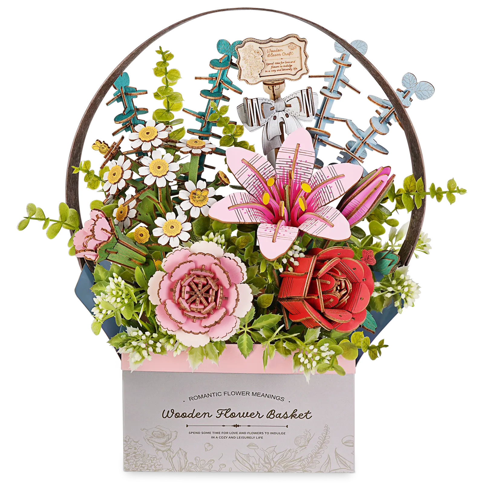 Robotime Wooden Flower Basket TW03H