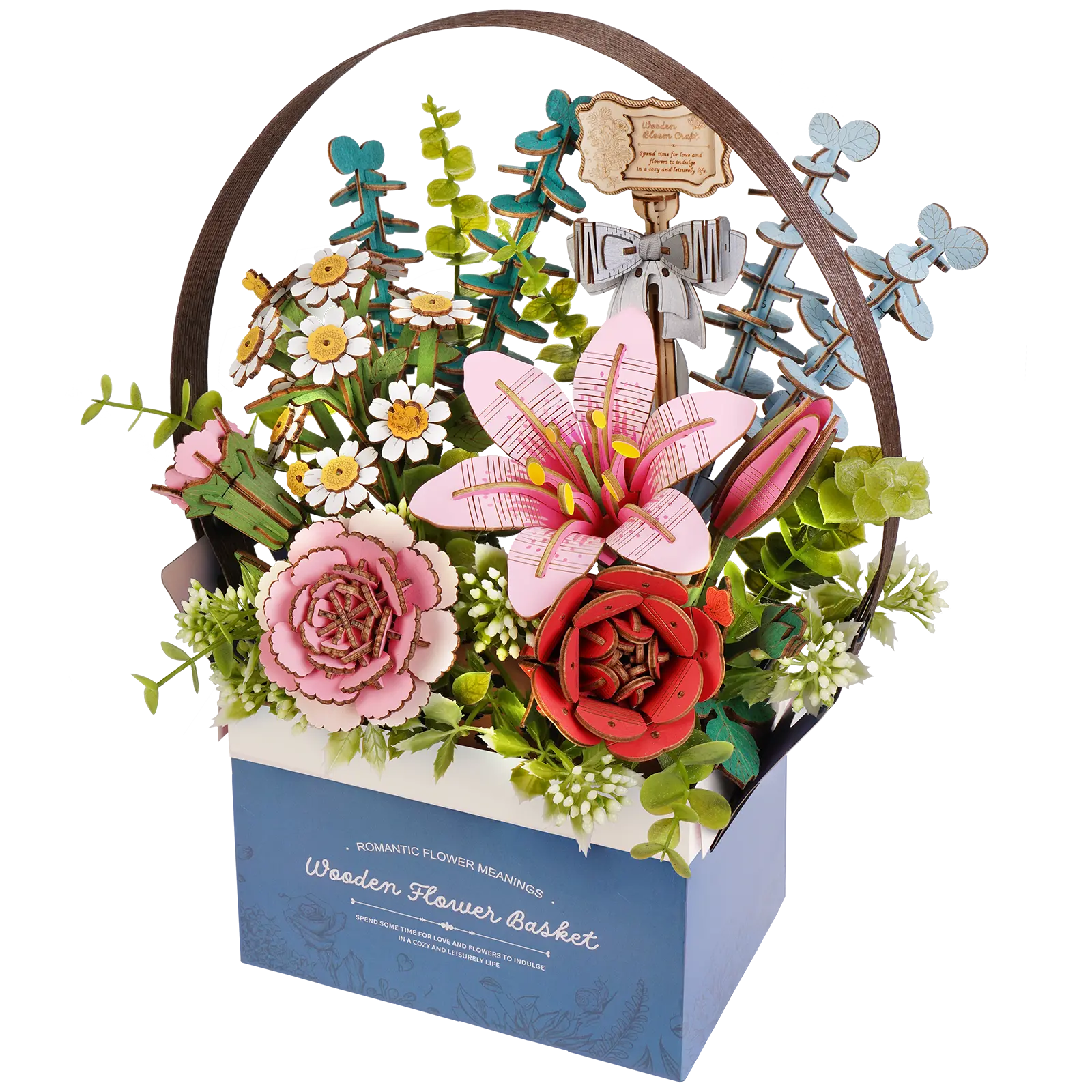 Robotime Wooden Flower Basket TW03H - Image 7